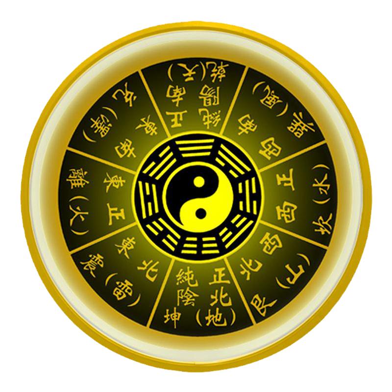 五行太极八卦图周易新易经招财灯圈圆形光圈壁挂装饰画灯画背景灯