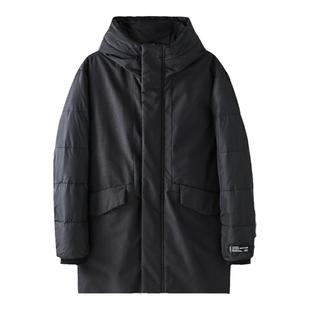 VMEN威曼冬装新款连帽拼接羽绒服男士长款休闲保暖外套V2088M2158