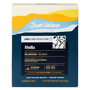 Juan Valdez胡安帝滋哥伦比亚咖啡蕙兰慧兰挂耳咖啡 10g*5片*两盒