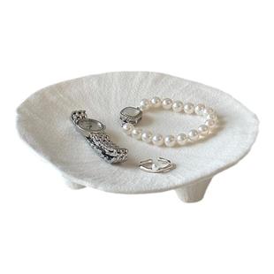 ins陶瓷首饰托盘项链耳环展示盘玄关钥匙收纳卧室梳妆台装饰摆件