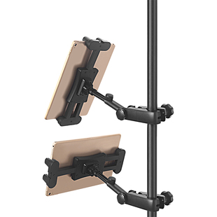 iPadpro13寸大平板电脑支架三脚架圆管增机位直播副屏唱歌看字幕互动扩展夹子头配件视频看剧多功能固定底座