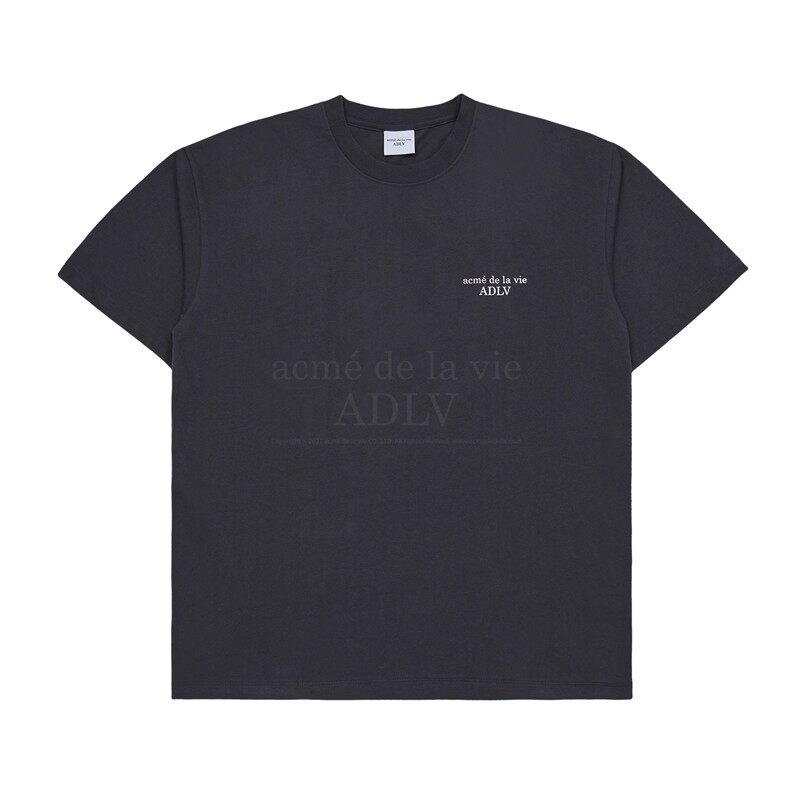 ADLV男女同款夏季短袖T恤炭灰色