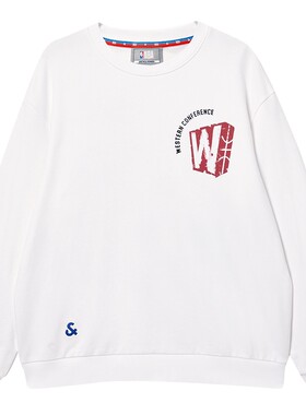 杰克琼斯春秋男装NBA联名长袖卫衣上衣宽松潮流球队图案印花款