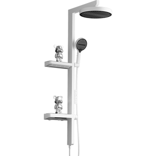 德希顿6069新款天梯置物淋浴花洒套装家用小户型大瀑布卫浴沐浴器