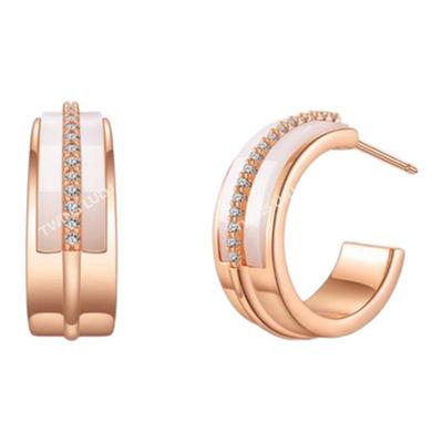 TWINSLULU灵动感C形双层耳环