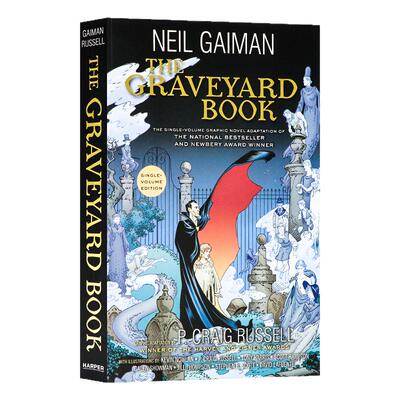 坟场之书 英文原版 The Graveyard Book 画册版 单卷本平装版 全彩奇幻惊悚冒险漫画 青少年课外阅读 纽伯瑞奖小说同名漫画