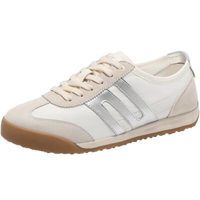 百丽女鞋子小轻甘2.0薄底跑道阿甘鞋复古帆布红色德训鞋D3W1DBM预