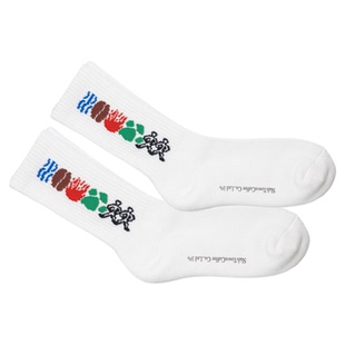 SLABTOWN石板城 5周年限定运动袜子 纯棉印花潮流中筒袜2双套装