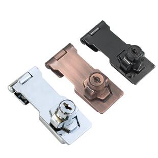 简易柜子锁柜台抽屉锁扣老式搭扣带锁衣柜锁橱柜对开门锁牌免打孔