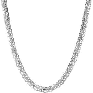 周六福项链女S925银锁骨链银素链肖邦链新年礼物送女友