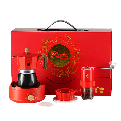 【送礼甄选】Bincoo双阀摩卡壶手提礼盒套装生日礼盒结婚伴手礼
