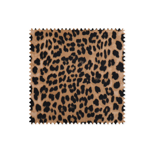 秋冬柔软复古豹纹印花单面羊毛毛呢法兰绒布料大衣设计师服装面料