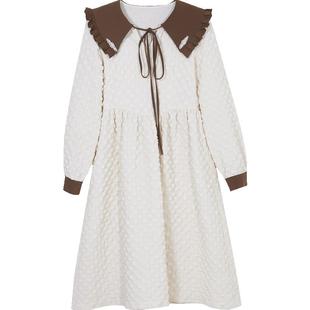 Oece复古法式连衣裙新款女装设计感小众裙子女裙春秋