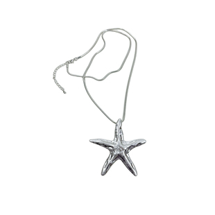atmshop日韩复古立体金属海星大星星个性海洋度假风可叠戴长项链