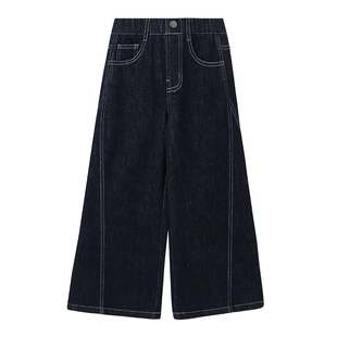 布丁哈鲁春装女童童装百搭裤子2026春季新款儿童复古软牛仔裤