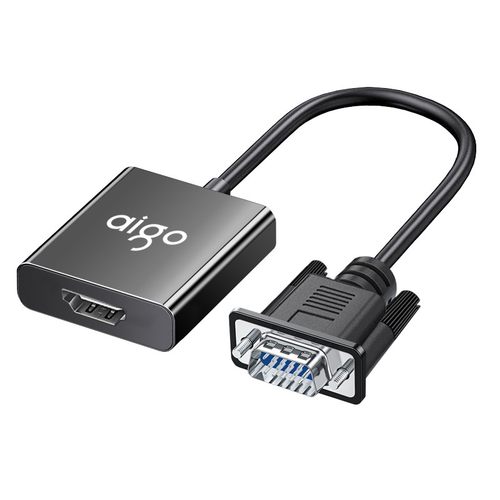 爱国者vga转hdmi高清转换器连接电视投影仪台式电脑显示器转接头