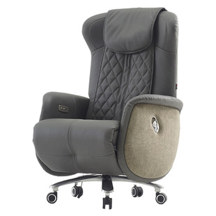 电动按摩老板椅可躺真皮大班椅高档商务办公椅子家用舒适牛皮座椅