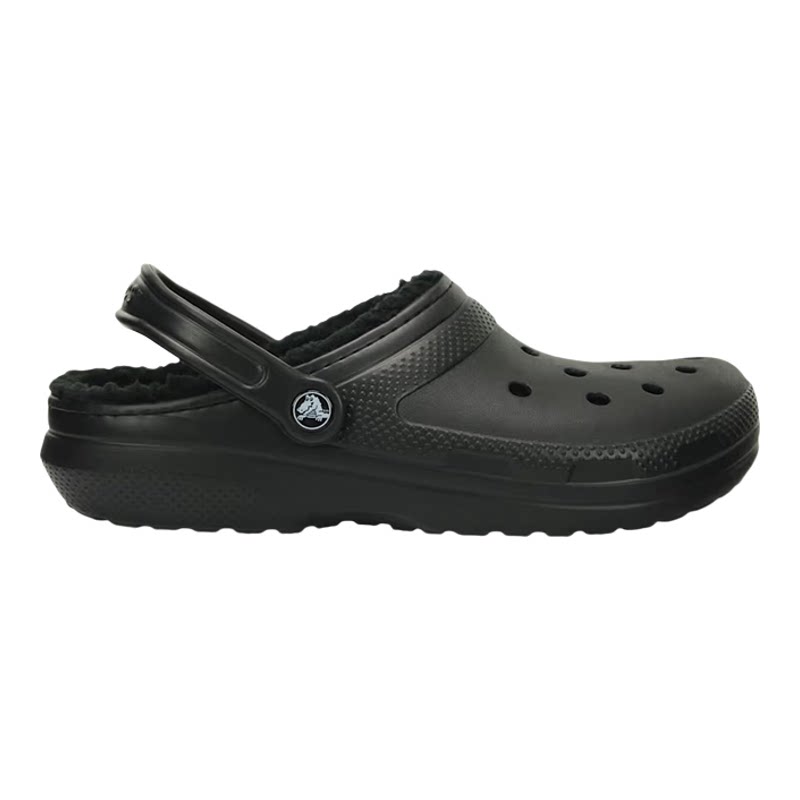 CROCS卡骆驰男女Lined经典蓬松棉拖鞋暖棉洞洞鞋203591