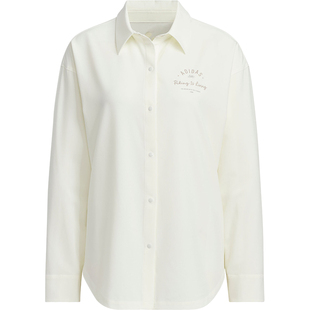 Adidas/阿迪达斯官方正品W VB SHIRT女士长袖凉感翻领衬衫JN7779