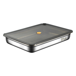 饺子收纳盒冰箱用多层不锈钢食品级储物盒馄饨水饺托盘速冻保鲜盒