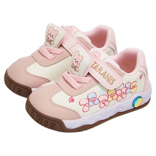 泰兰尼斯春秋新款童鞋女宝宝学步鞋包头防踢机能鞋女童透气运动鞋