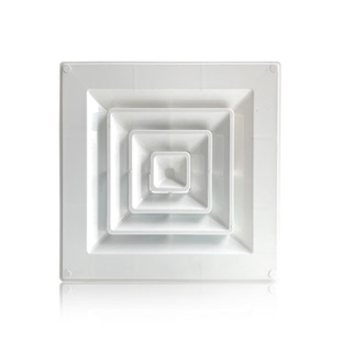 特白色ABS方形散流器出风口中央空调四面出风口百叶吊顶防结露水