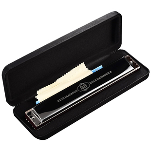 老国货高端礼品28孔重音专业演奏级口琴复音成人初学者学生C调