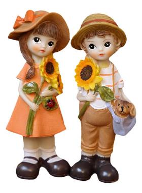 树脂祝福北欧车载客厅儿童房摆件