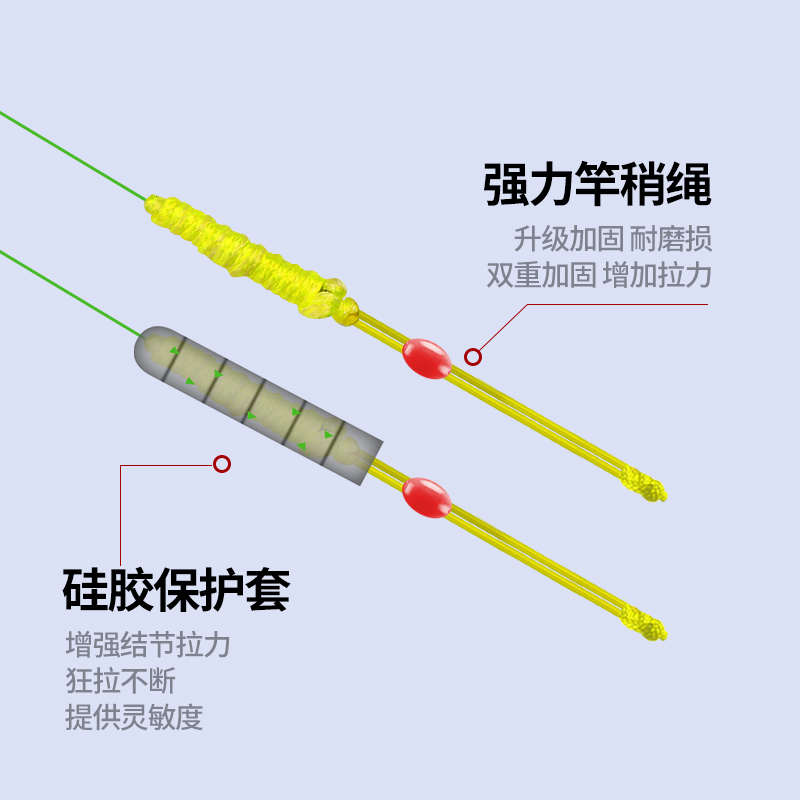 老刀青鱼大物线组草鲤鲢鳙加强主线带钩全套成品鱼线钓组巨物套装