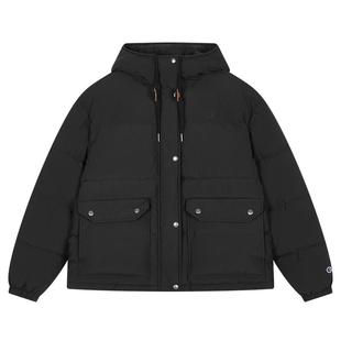 【三防】Champion冠军羽绒服女25冬季新款休闲连帽短款派克风外套