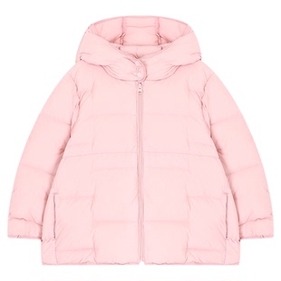 【鸿基除尘绒】允儿妈女童冬季杜邦三防羽绒服 宝宝90白鸭绒外套