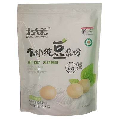 北大荒有机纯豆浆粉蛋白含量40%