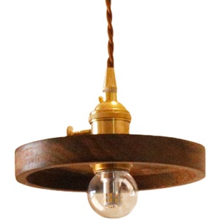 顽物制品实木 黑胡桃 樱桃木吊灯日式设计师组合吧台客厅床头吊灯