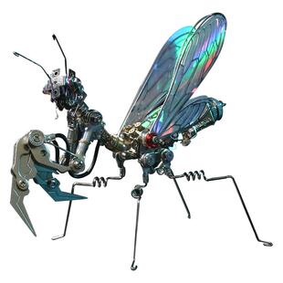 机械党螳螂金属拼装模型赛博朋克国创机甲潮玩生日礼物手办玩具