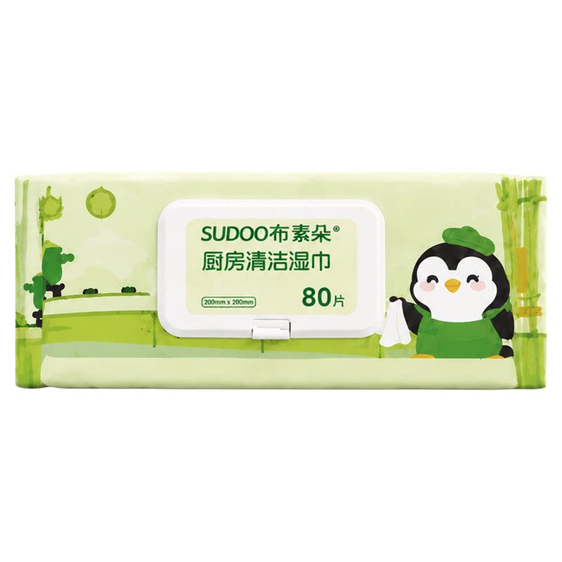 布素朵强力去油加大加厚厨房湿巾