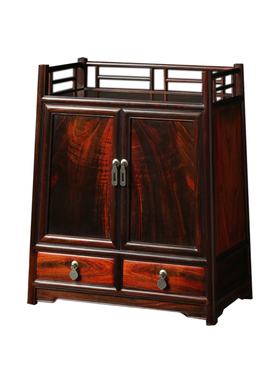 老挝储物柜文玩大红酸枝茶水柜