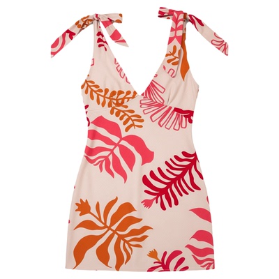 Bow tie strap backless camisole skirt蝴蝶结绑带露背吊带短裙