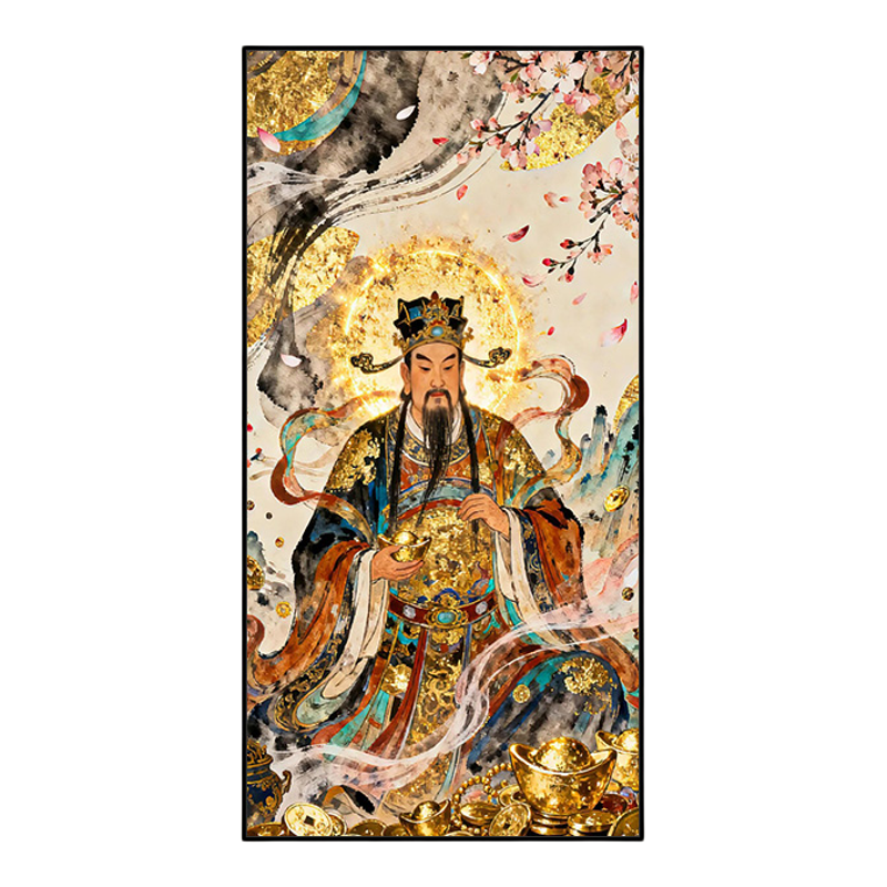 五路财神DIY数字油画招财