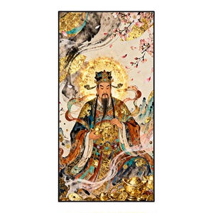 五路财神DIY数字油画招财