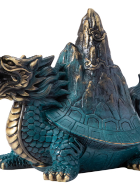 北将铜龙龟店铺客厅玄关走廊摆件