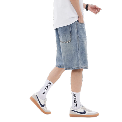 HomePanda莱赛尔天丝牛仔短裤男