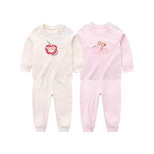 拉比女童家居服25秋冬新品儿童秋衣秋裤女宝宝纯棉家居睡衣2套装