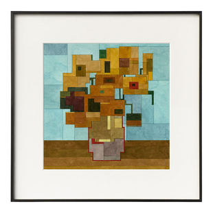 不够艺术 向日葵 现代个性创意像素装饰画餐厅玄关工作室背景墙画