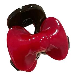 新年红色迷你小抓夹女2026新款儿童发夹刘海小号夹子侧边发卡头饰