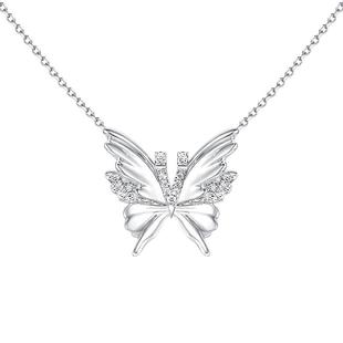 YVMIN尤目 V字六翼蝴蝶锁骨链925银宝石贝母项链新年生日礼物