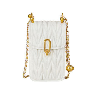 WILLIAMPOLO真皮手机包女小散步轻便2024新款复古褶皱链条斜挎包