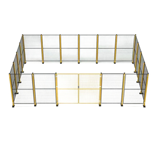 机器人围栏车间仓库隔离护栏网工厂自动化智能机械设备防护隔断网