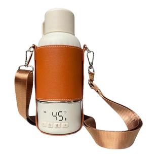 小白熊便携式充电款恒温水壶保温水杯背带专用保护杯套大宇波洛洛