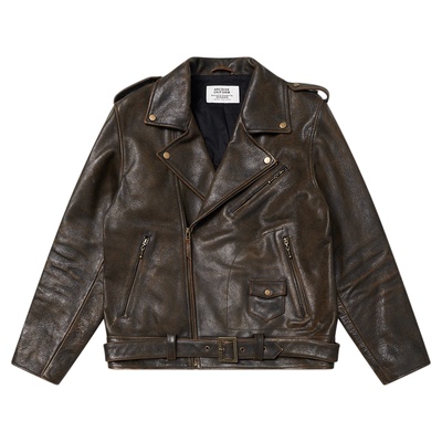 DENHAM男士潮流牛皮夹克外套