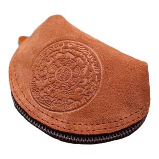 新款简约高档专用精品文玩核桃收纳包真牛皮袋手串包钥匙包多功能